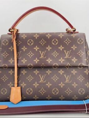 Louis Vuitton X Top Handle Bags Cluny Monogram Canvas MM Brown